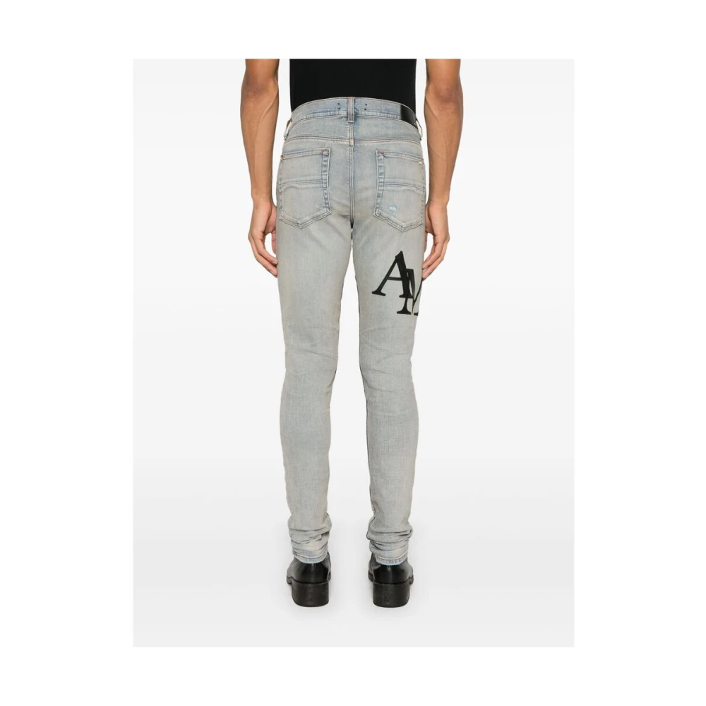 Amiri Lichtblauwe Klassieke Knoopsluiting Jeans Blue Heren