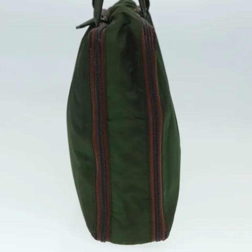 Prada Vintage Pre-owned Leather handbags Green Dames
