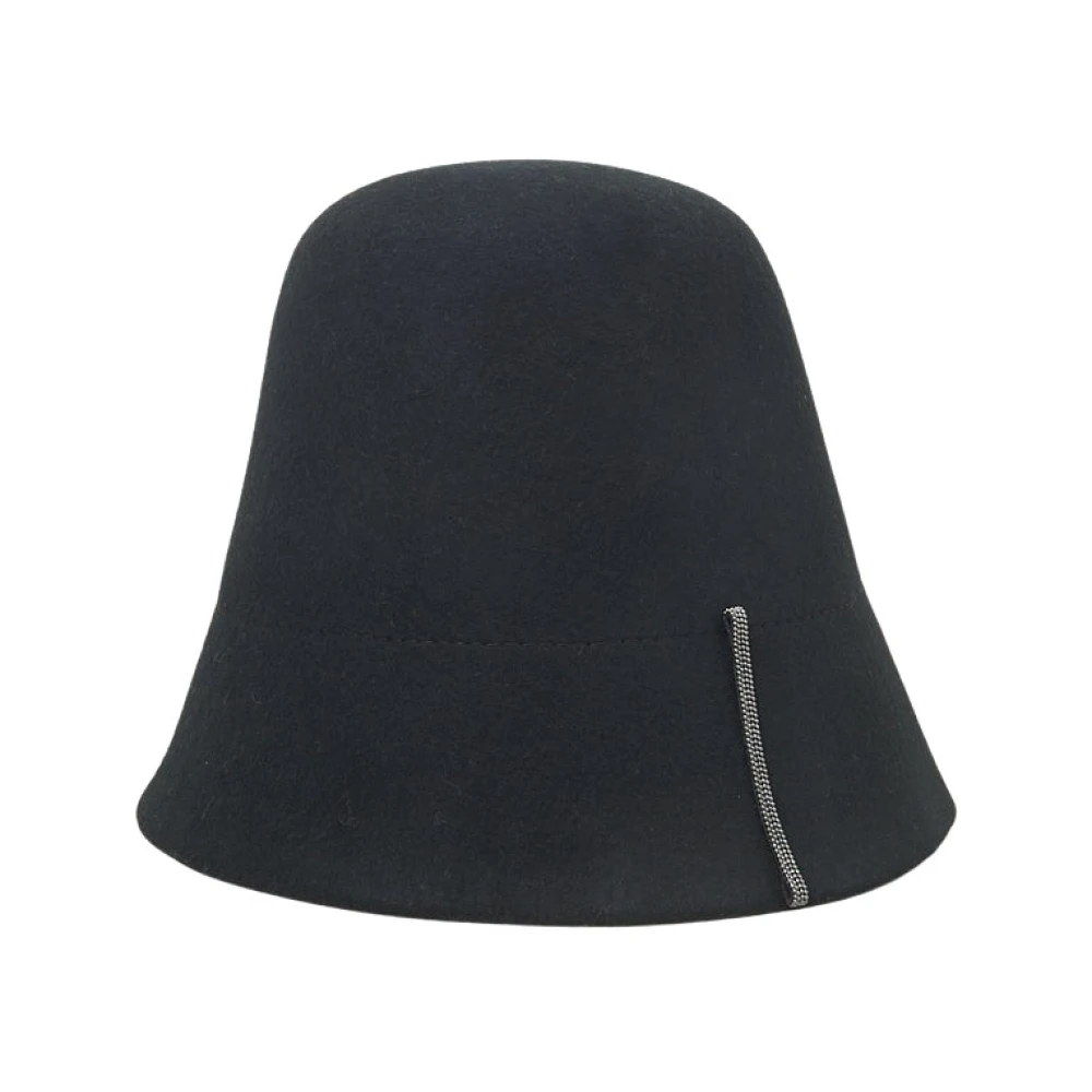 PESERICO Wollen vilt lampenkap hoed Black Unisex
