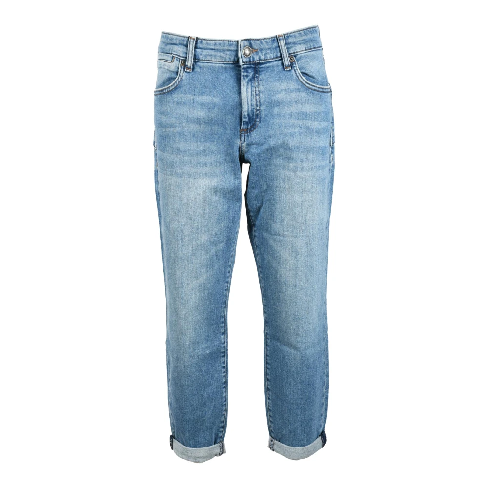 SPORTMAX Katoen Elastaan Jeans Blue Dames