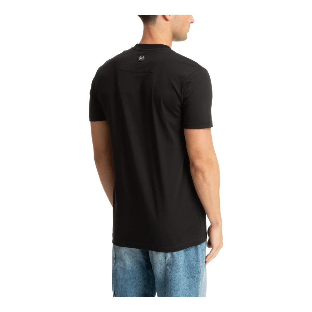 Philipp Plein Skull Patroon Logo T-shirt Black Heren