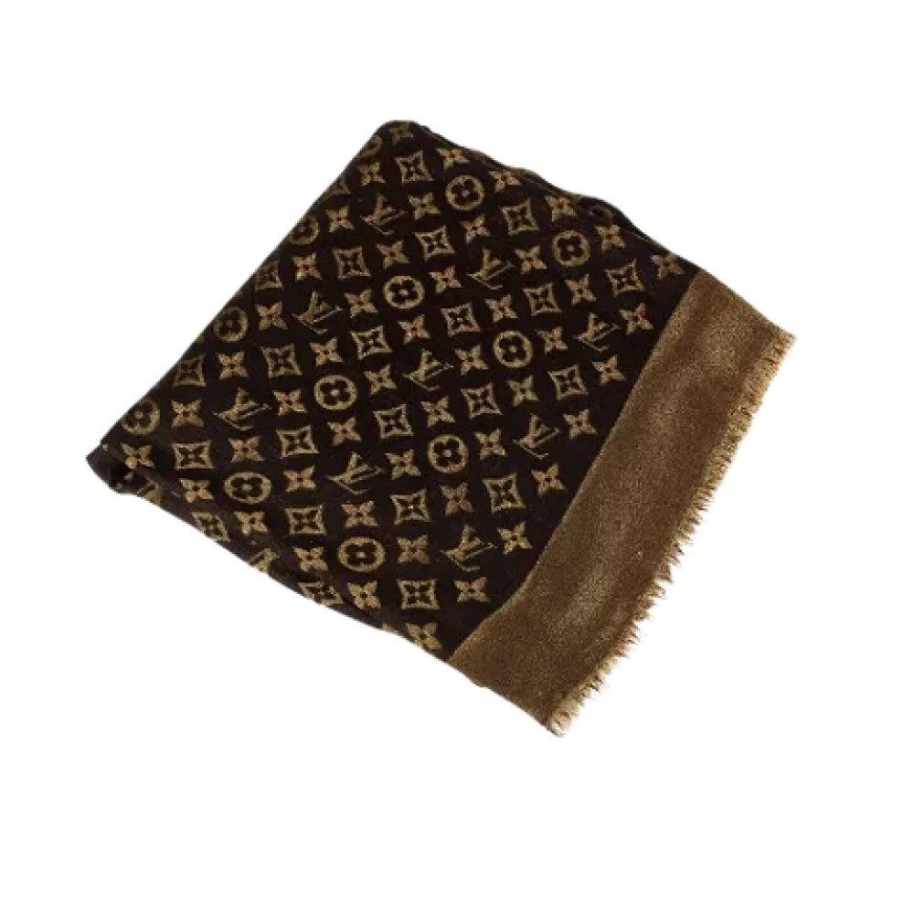 Louis Vuitton Vintage Pre-owned Fabric scarves Brown Dames
