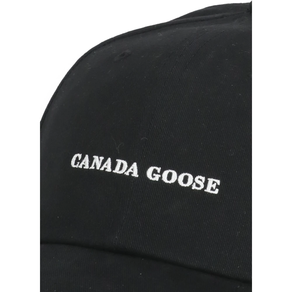 Canada Goose Zwarte Katoenen Baseballpet met Logo Black Heren