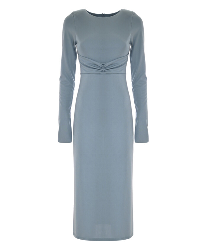 elegante-robe-longue-a-taille-drapee