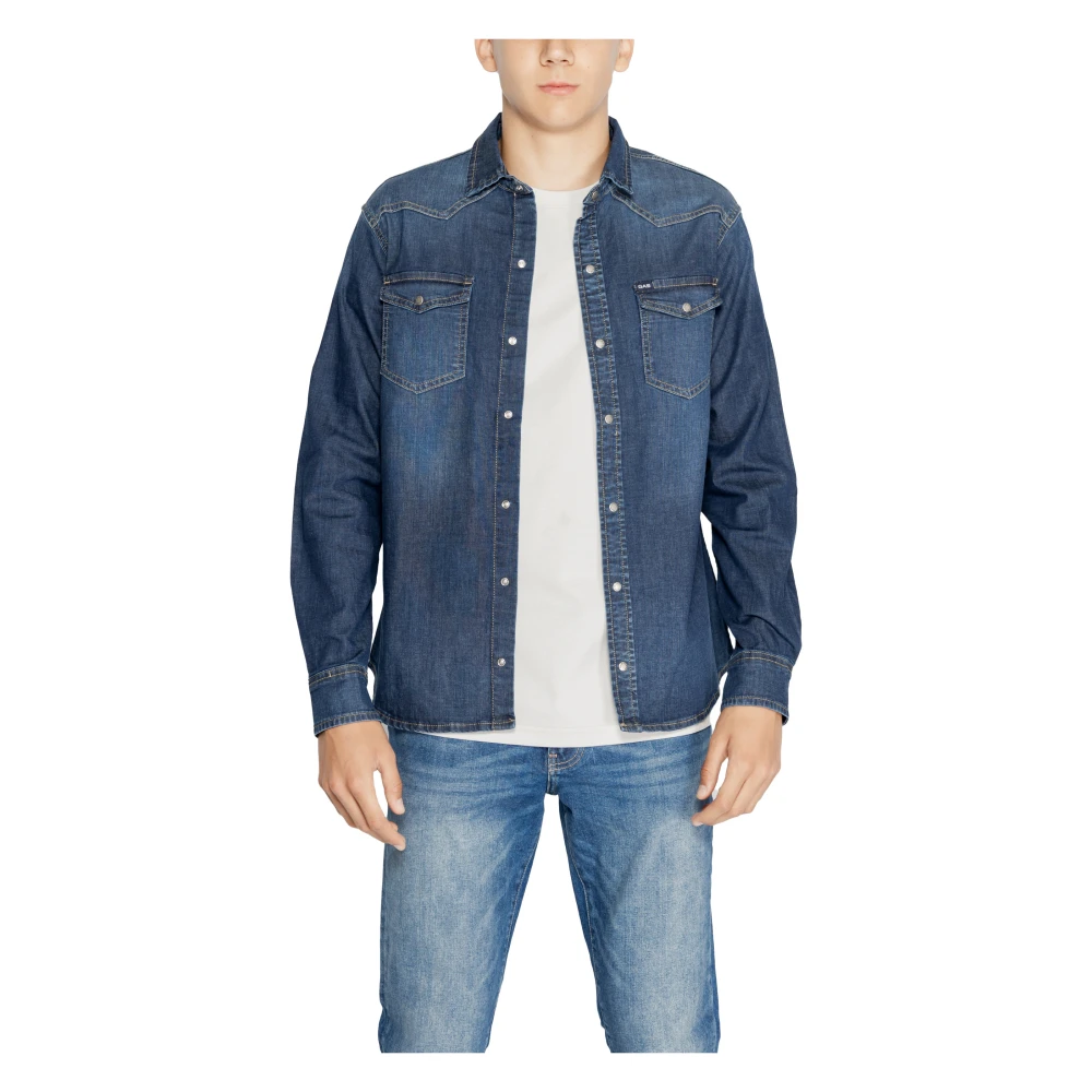 GAS Herenoverhemd Herfst Winter Collectie Blue Heren