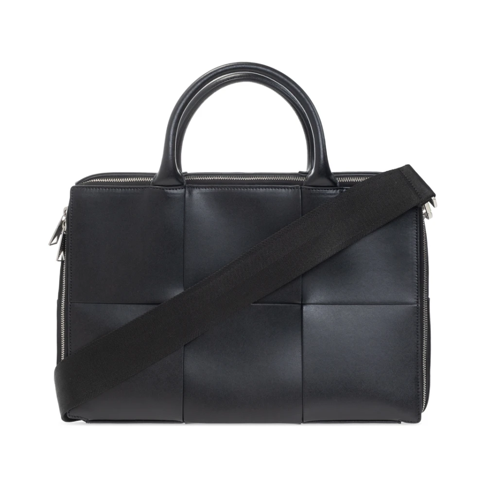 Bottega Veneta Shoulder Bag with Intrecciato weave Black, Herr