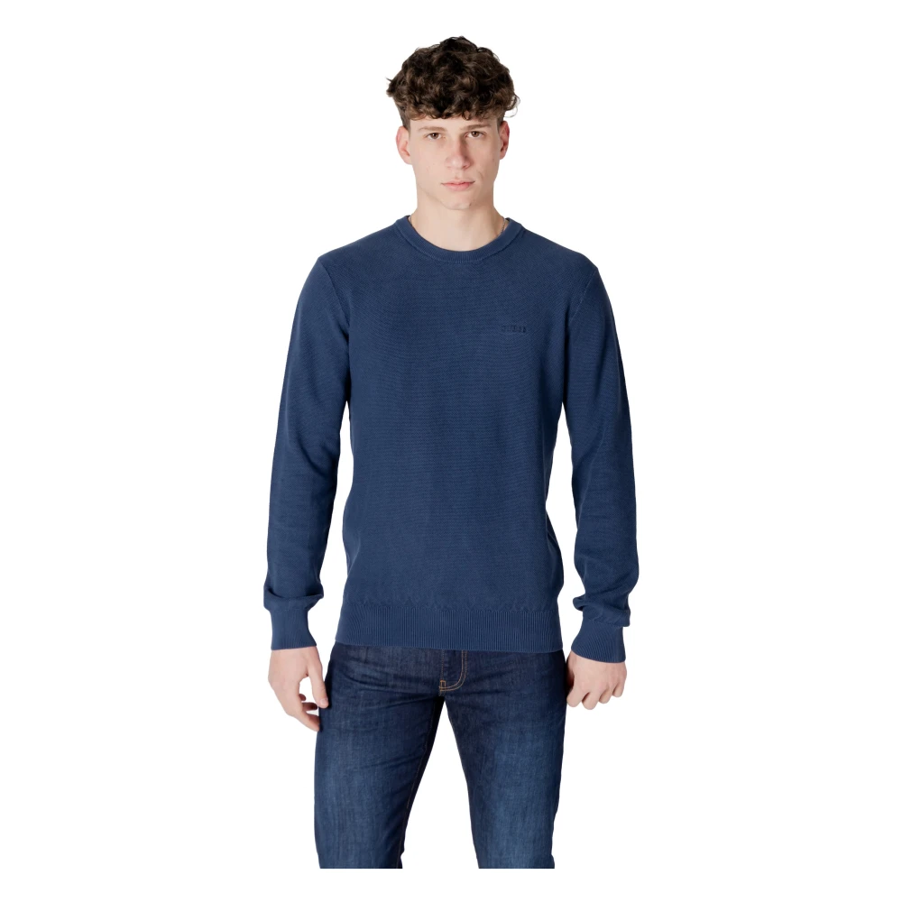 Guess Stijlvolle Heren Katoenen Sweatshirt Collectie Blue Heren