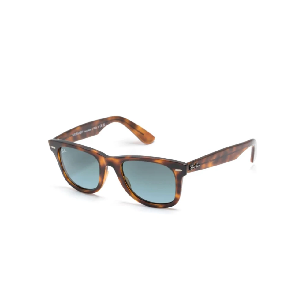 Ray-Ban Wayfarer RB4340, Red Havana Sunglasses Blue Gradient lenses, Mojo Glasses - Image 6