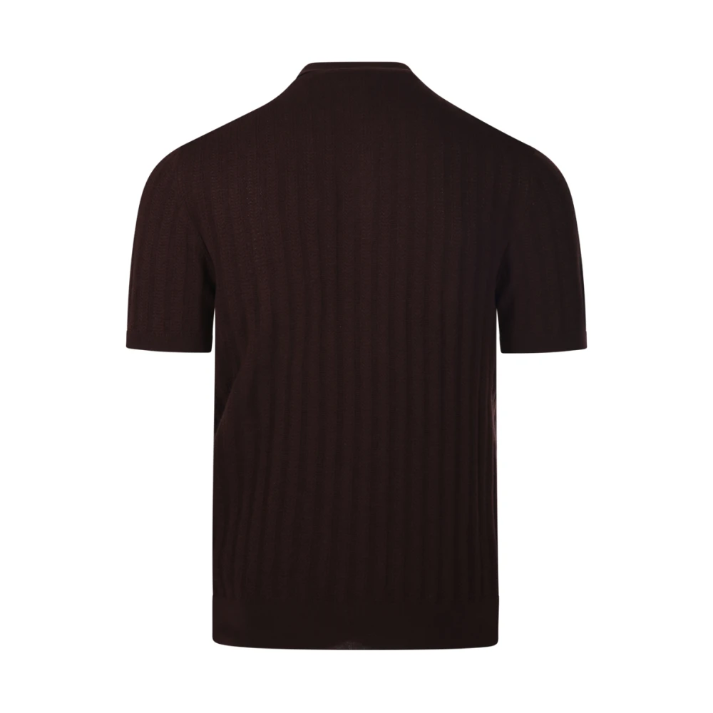 Altea Bruine Polo Sweater Brown Heren