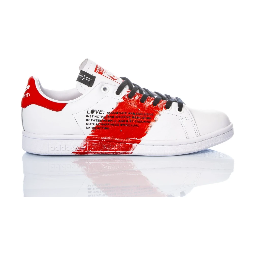 Håndlavet Hvide Røde Sneakers