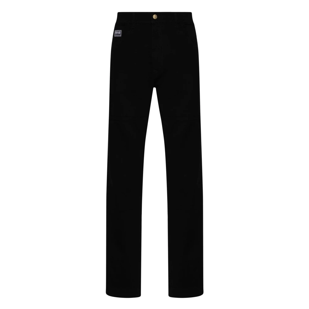 Versace Jeans Couture Zwarte Straight Jeans met 5 Zakken Black Heren