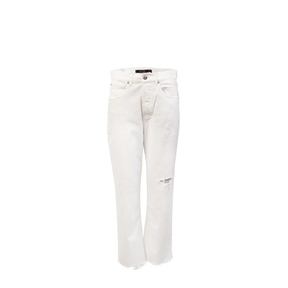 Gucci Witte Slim Fit High Waist Jeans White Dames