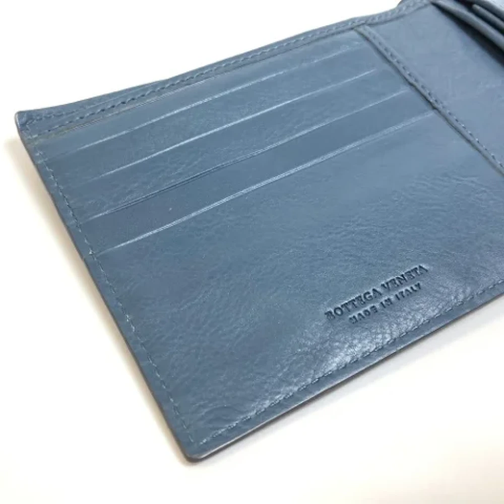 Bottega Veneta Vintage Pre-owned Leather wallets Blue Dames