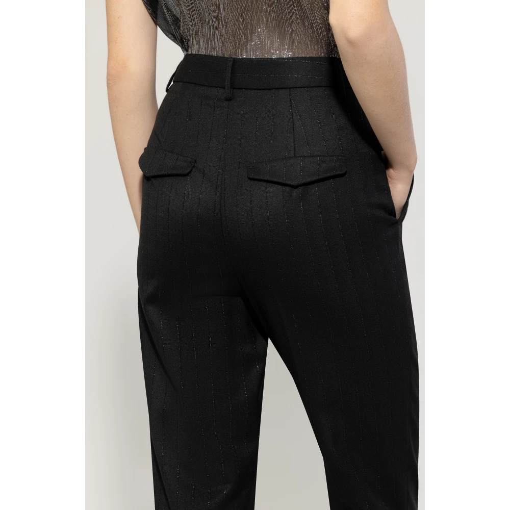 LUISA CERANO Stretch viscose-wolmix broek Black Dames