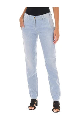 Rak Skärning Dragkedja Stängning Jeans
