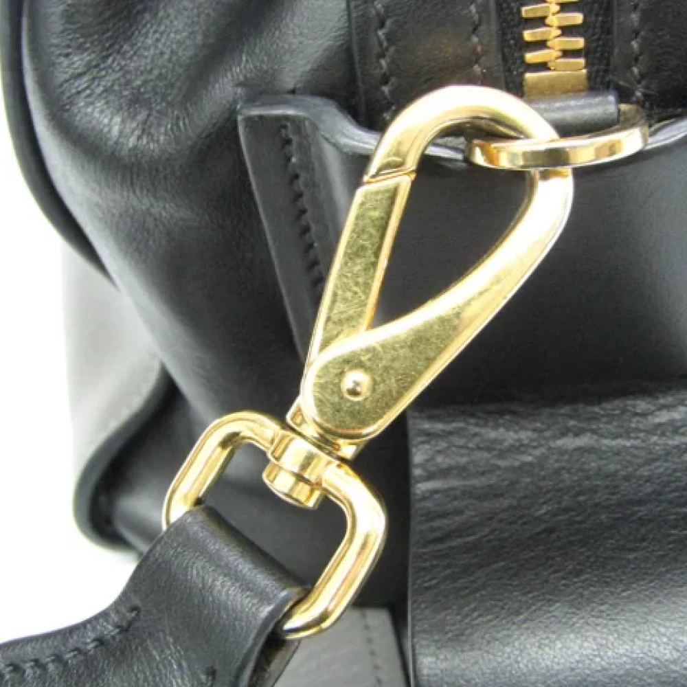Prada Vintage Pre-owned Leather handbags Black Dames