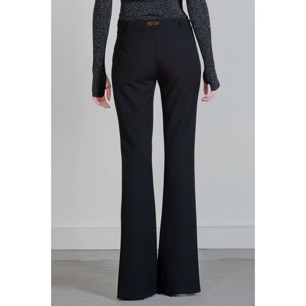 Versace Jeans Couture Getailleerde broek met sneden Black Dames