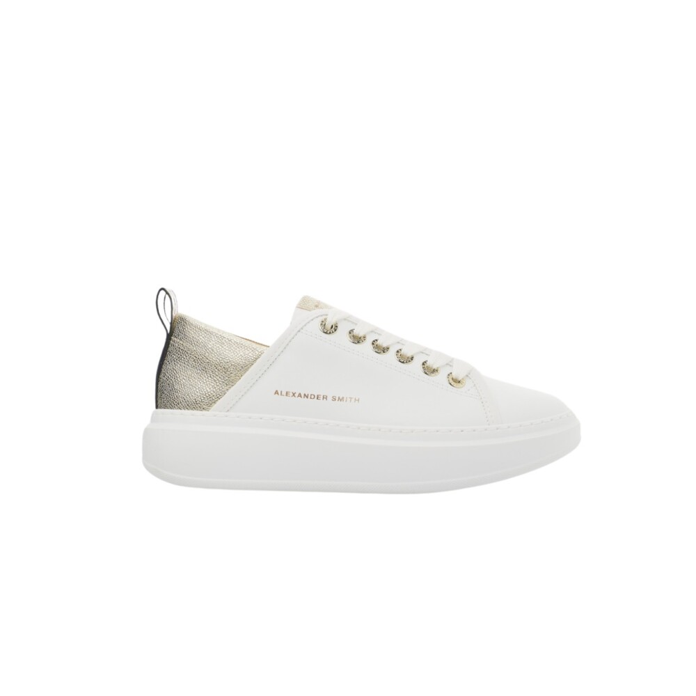 Wembley Woman White Gold Sneakers Alexander Smith Sneakers