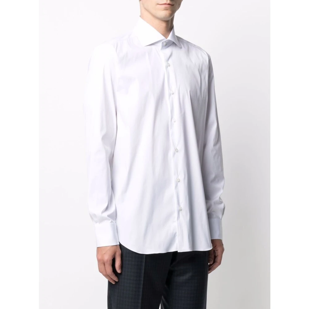 Barba Casual Katoenen Overhemd White Heren