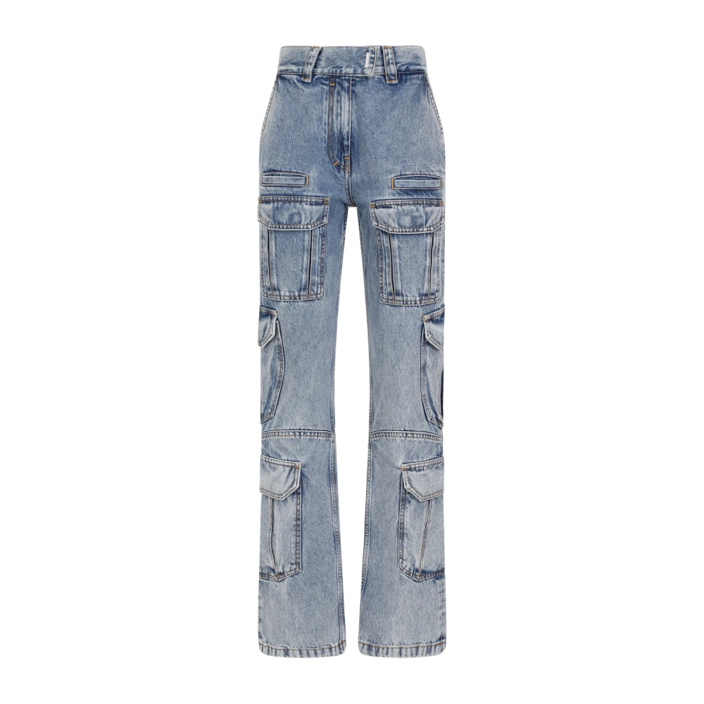 Givenchy Women's Black Bootcut Jeans, W27, Blue Cotton Cargo Trousers