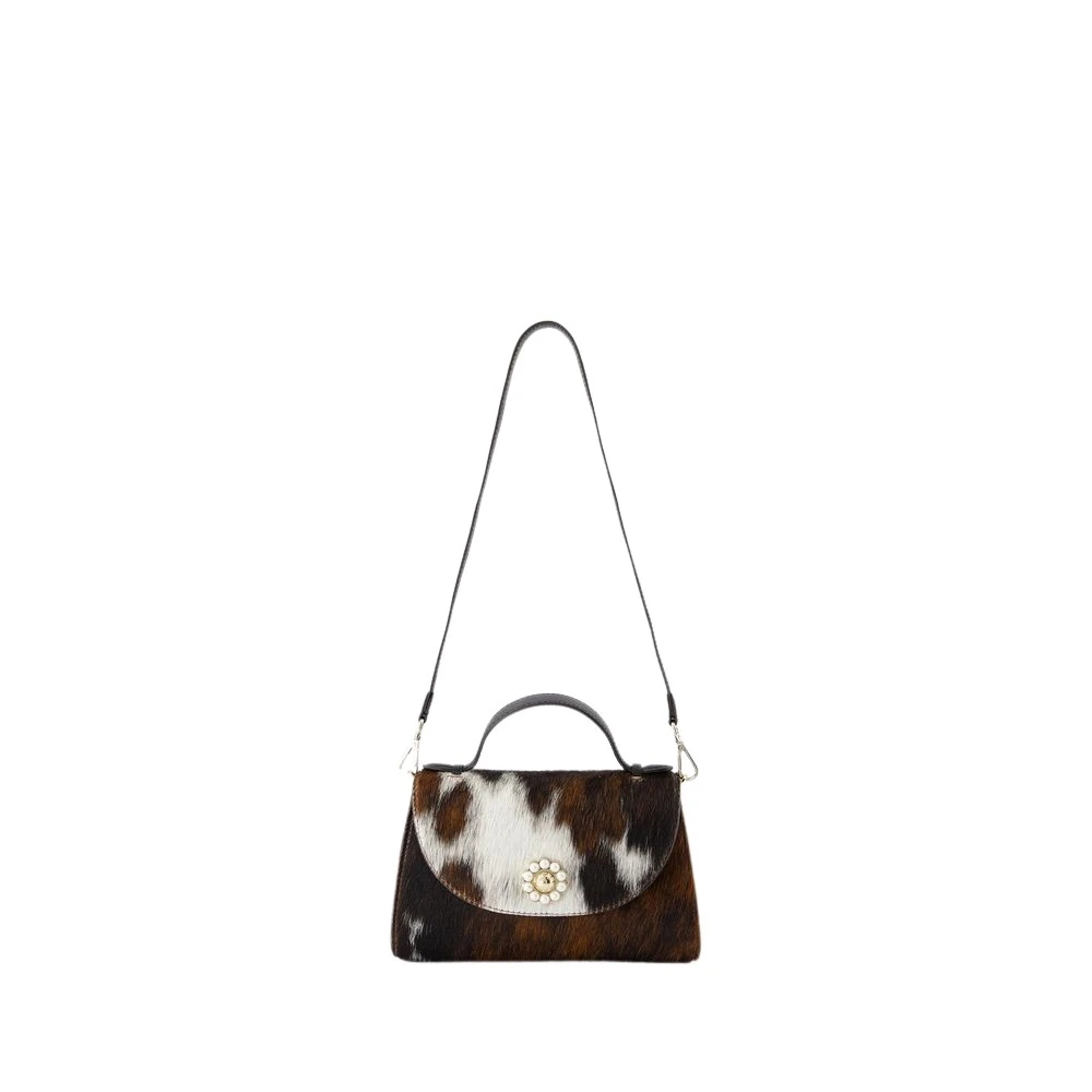 Simone Rocha Neutrale Leren Crossbody Tas Brown Dames