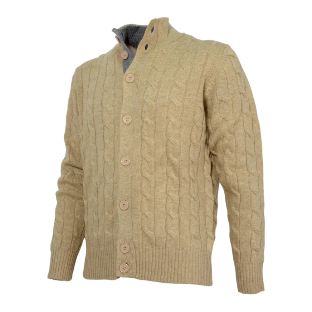 Cashmere Company Cardigan Beige Heren