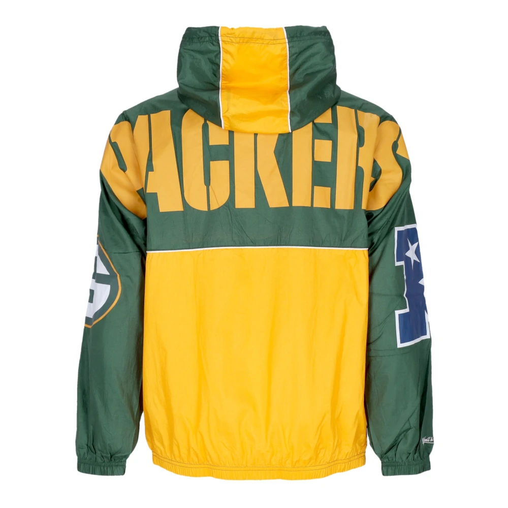 Mitchell & Ness Green Bay Packers Windbreaker Anorak Jas Green Heren