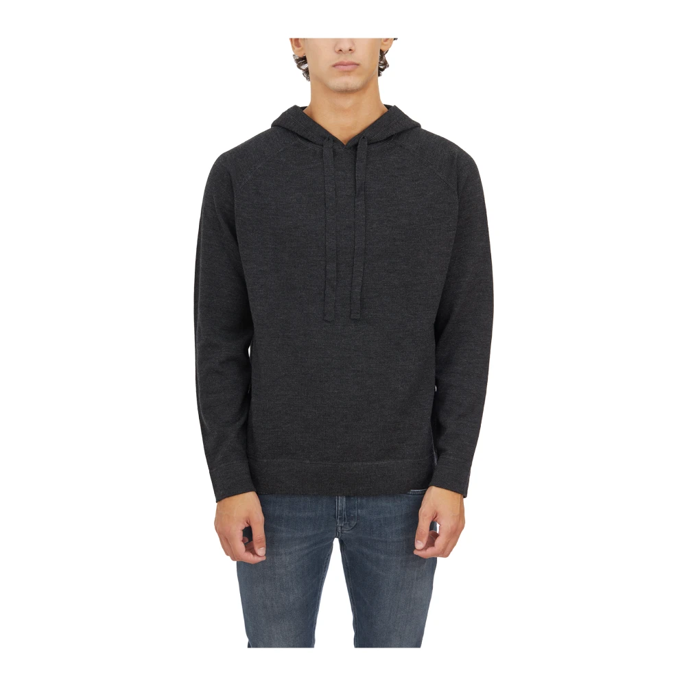 Paolo Pecora Wollen Hoodie Trui Gray Heren