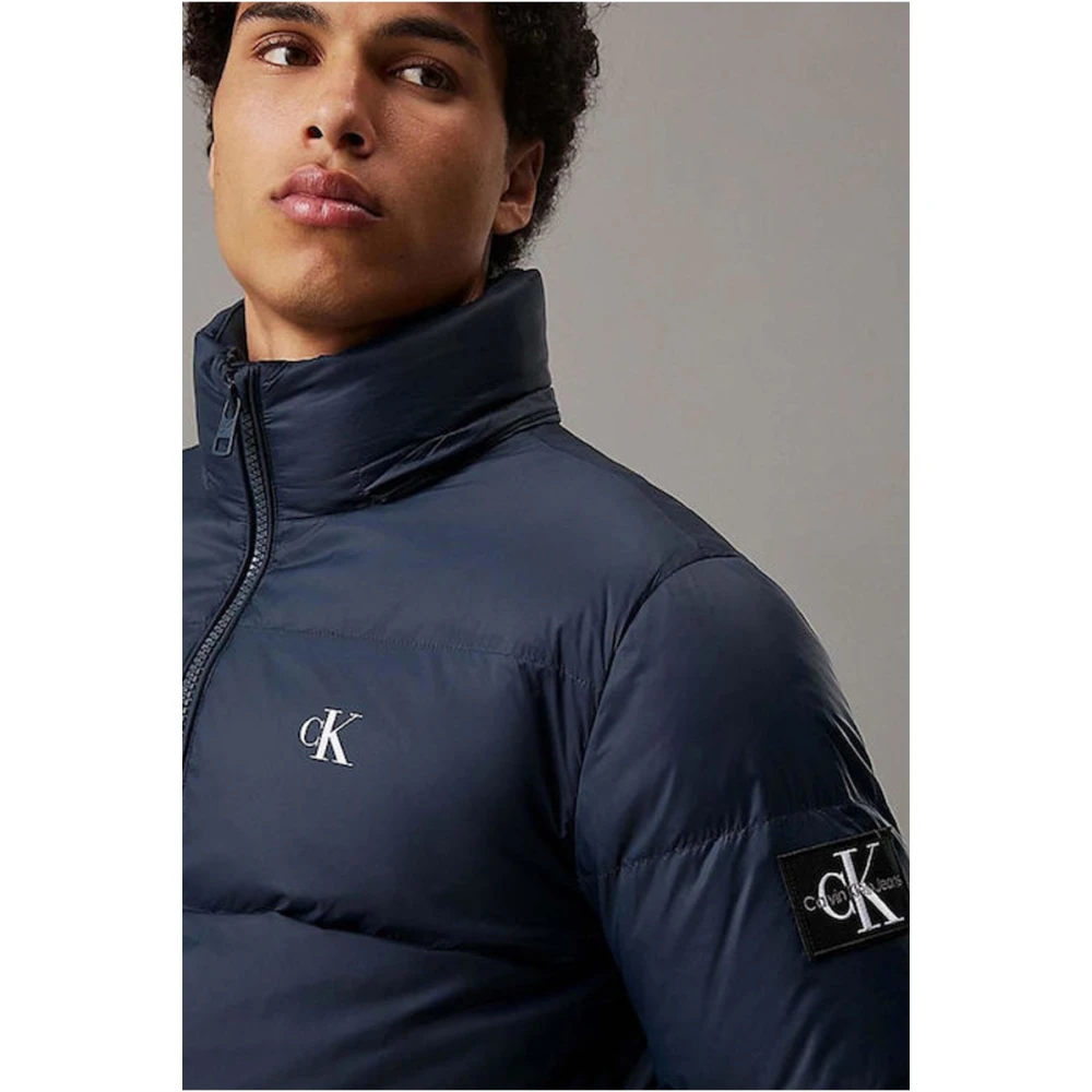 Calvin Klein Blauwe Gewatteerde Jas Blue Heren
