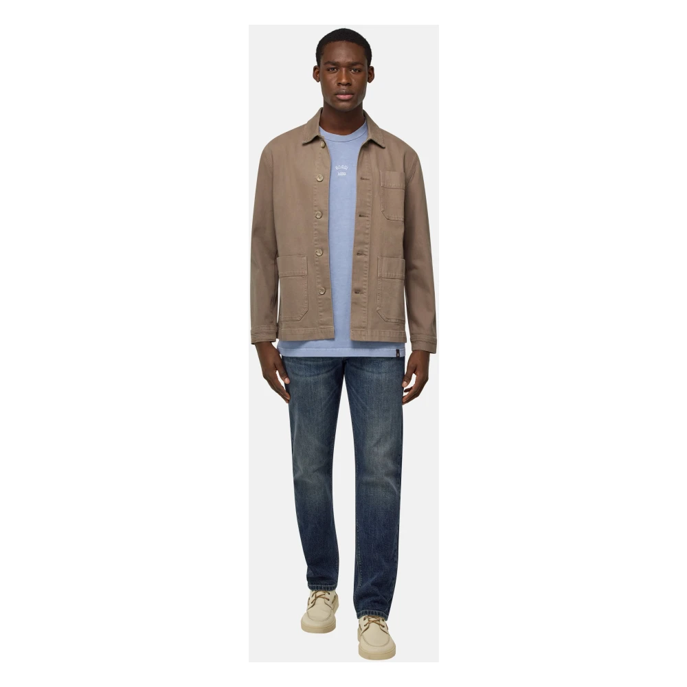 Boggi Milano Work Shirt Jacket Brown Heren