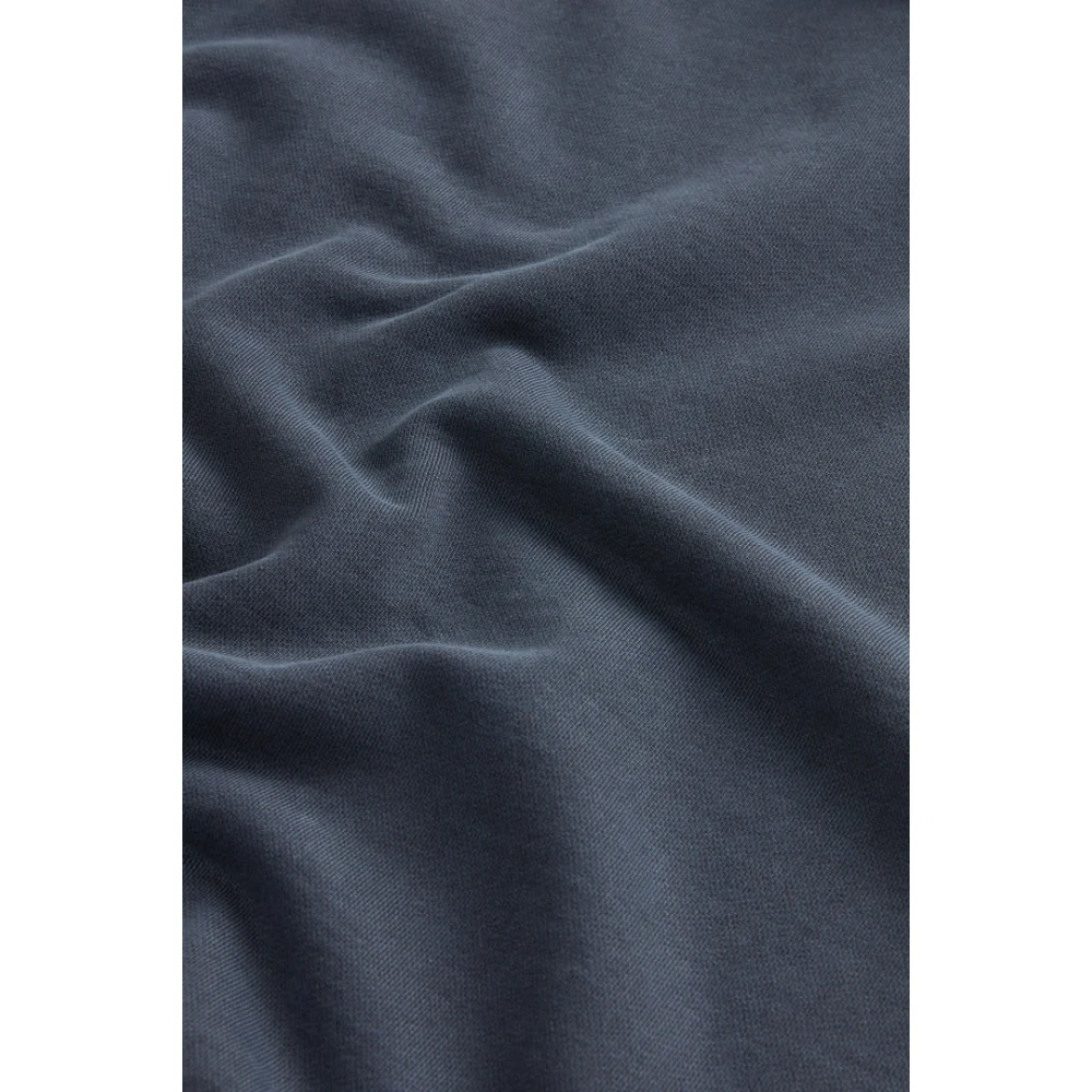 Woolrich Blauwe Crewneck Melton voor Mannen Blue Heren