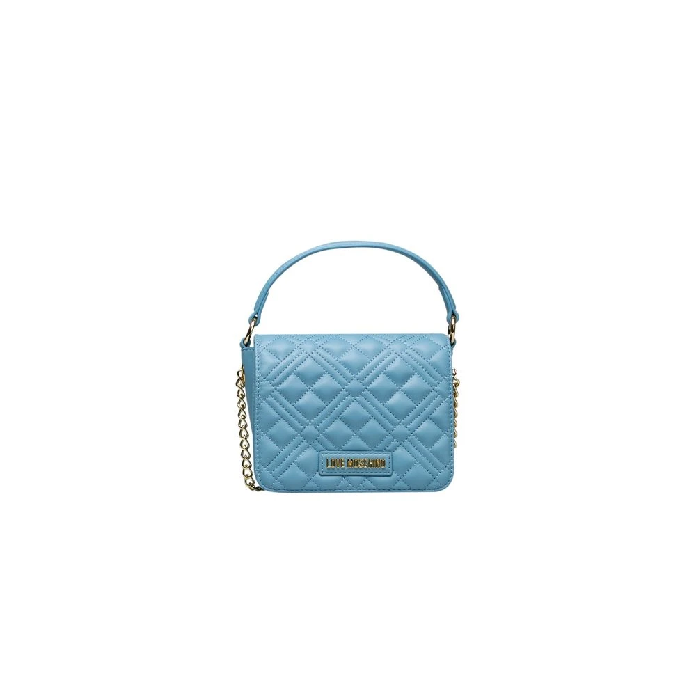 Love Moschino Blauwe Polyethyleen Handtas met Logodetails Blue Dames