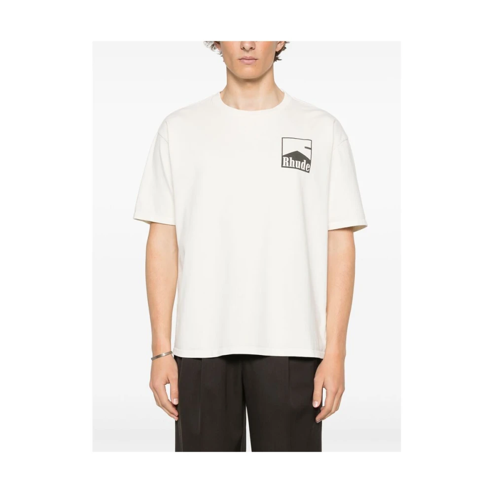 Rhude T-shirt met ronde hals en korte mouwen White Heren