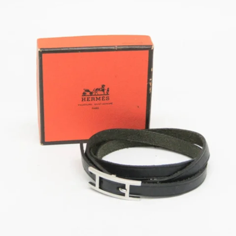 Hermès Vintage Pre-owned Leather belts Black Dames