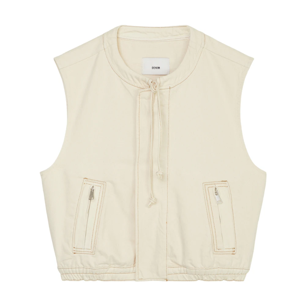 Marc O'Polo Relaxte denimvest Beige Dames