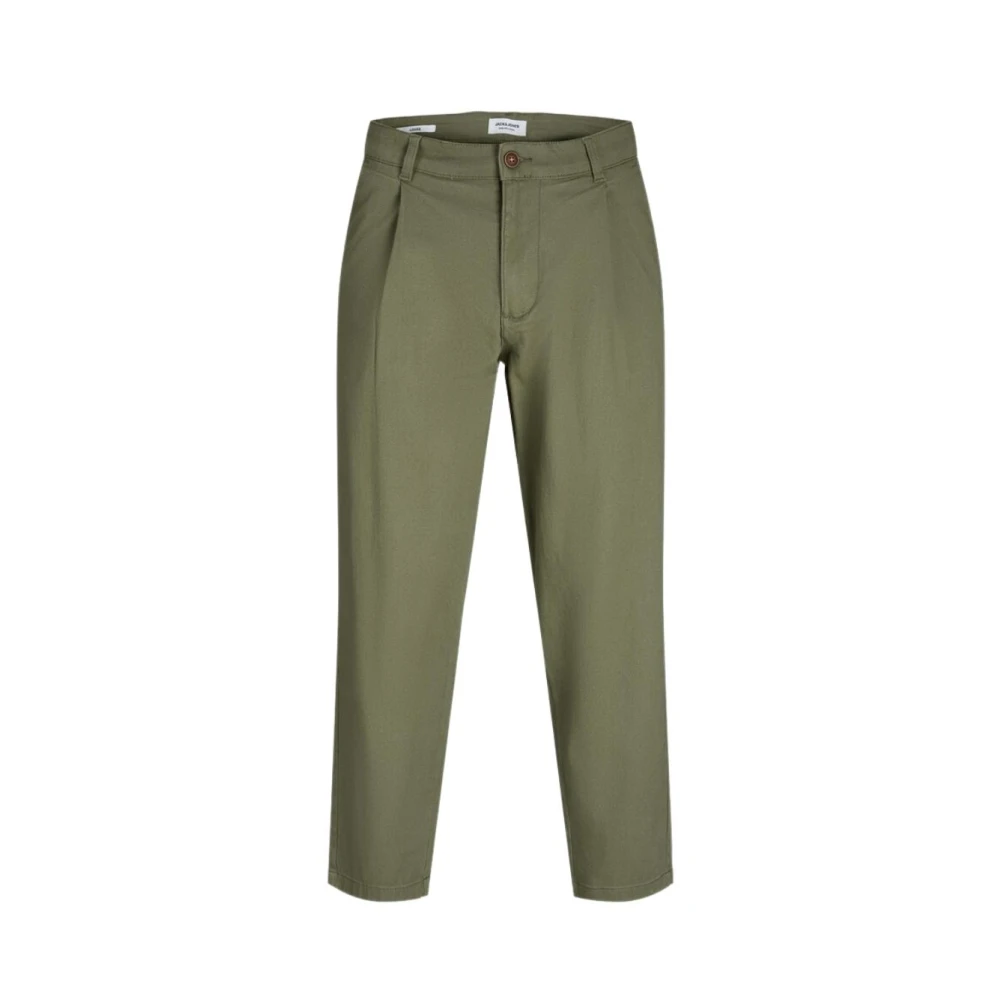 Jack & Jones Men's Green Chino Trousers Regular Fit - Chinos - W33 L34 - Trousers