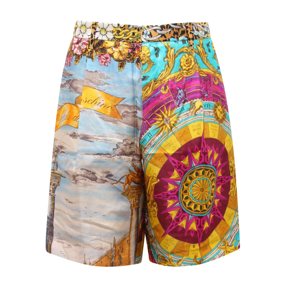 Moschino Multicolor Silk Couture Shorts