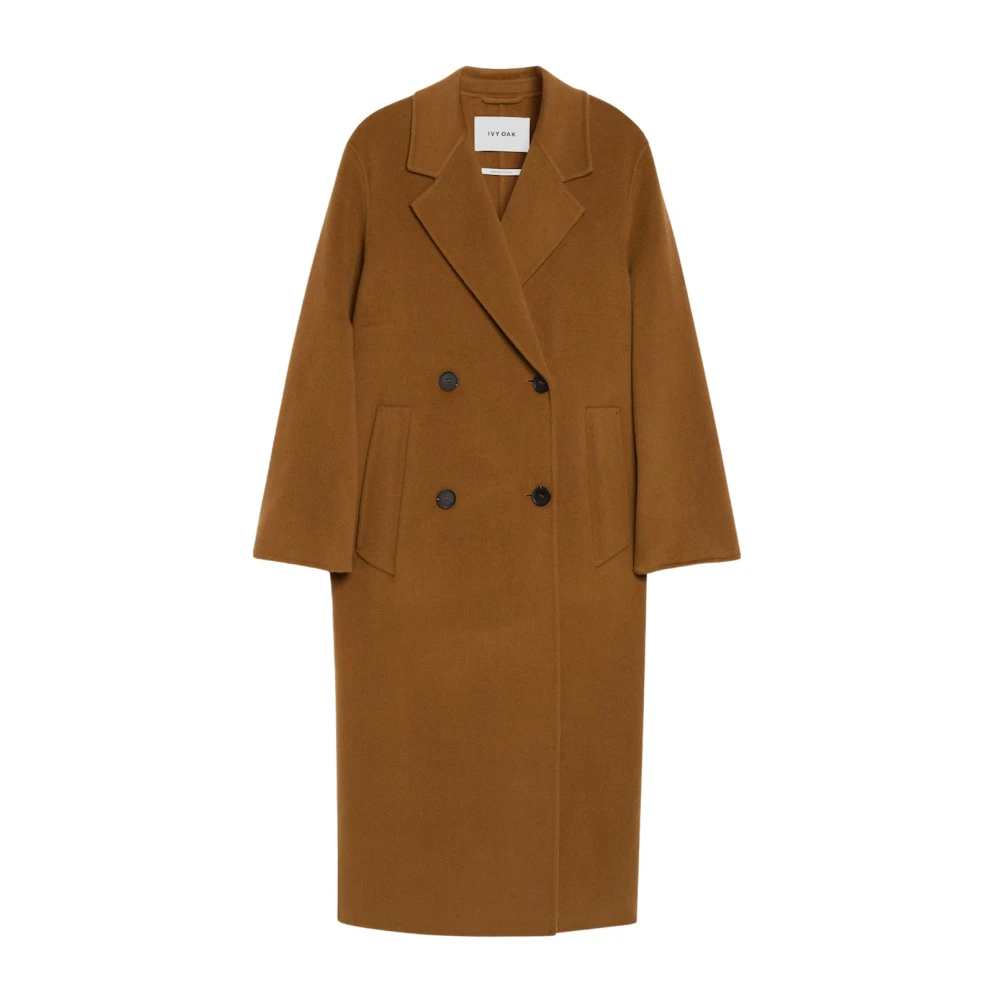 IVY OAK Oversized Wollen Jas in Gemberbruin Brown Dames