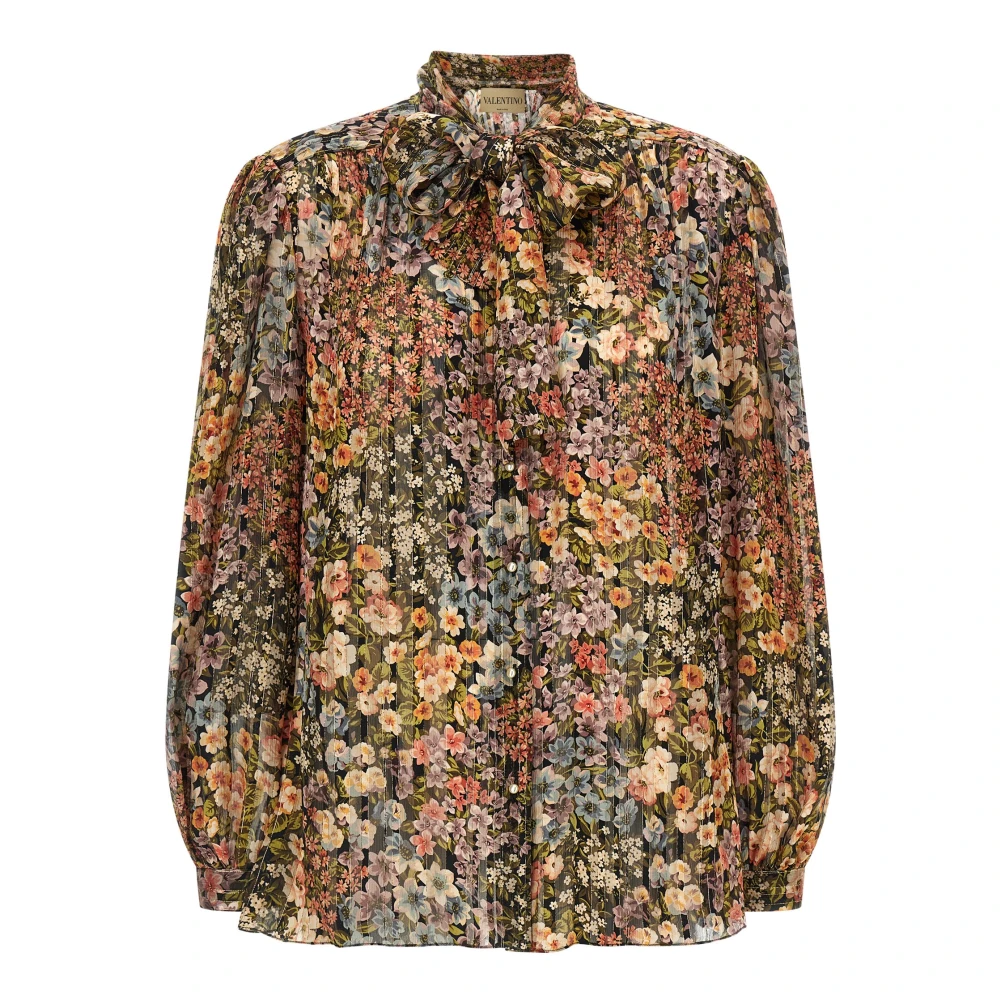 Valentino Garavani Women's Multicolor Après L'hiver Fiorellini Print Shirt - Blouses - L - Blouses & Shirts