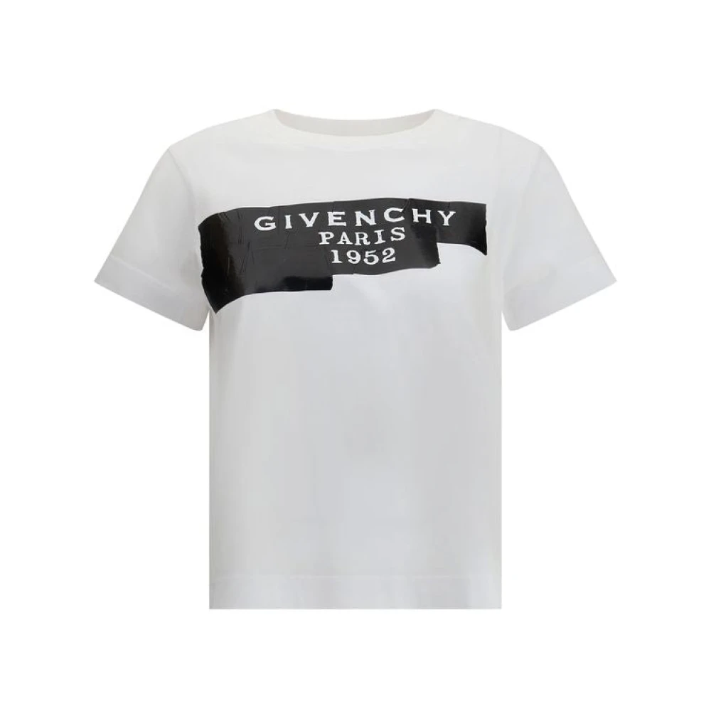 Givenchy Vit Bomull T-Shirt Med 3D Tryck