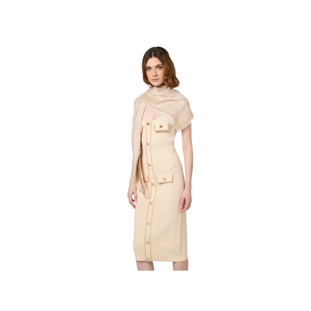 Elisabetta Franchi Chic Scarf White Dames