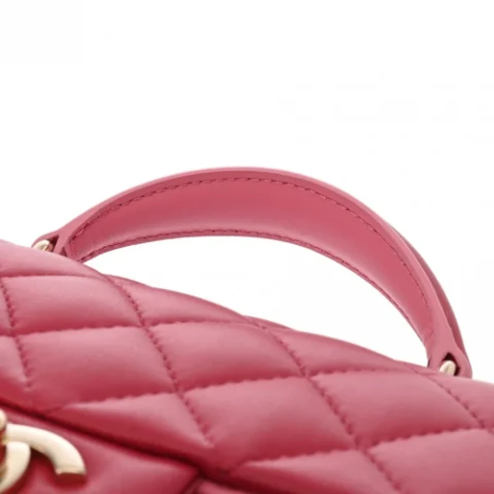 Chanel Vintage Pre-owned Leather chanel-bags Pink Dames