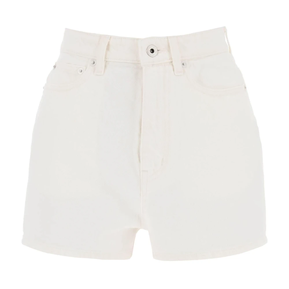 Kenzo Japanse Denim Shorts White Dames