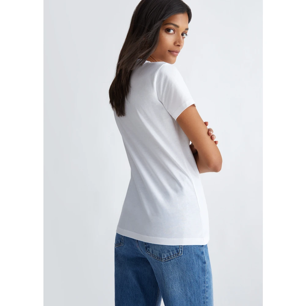 Liu Jo Kasjmier Print Eco T-shirt White Dames