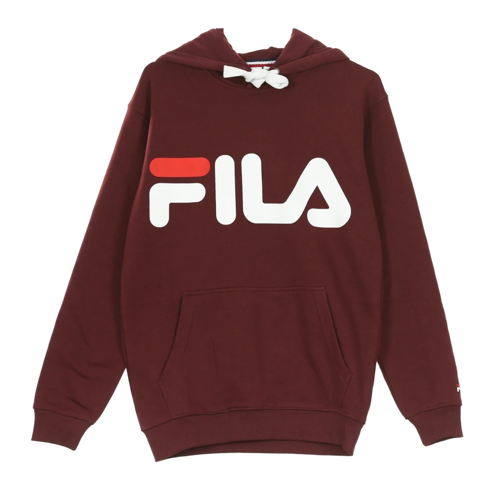 Fila Klassieke Logo Hoody Sweatshirt in Tawny Port Brown Heren