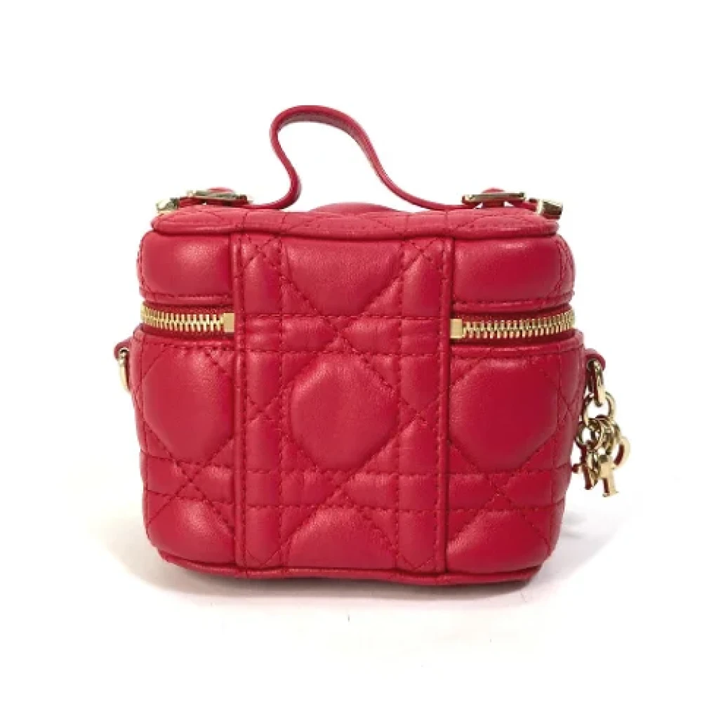 Dior Vintage Pre-owned Leather dior-bags Red Dames