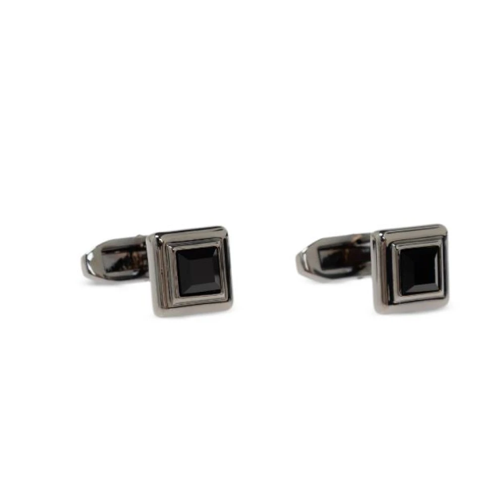 Dsquared2 Zwart Kristal Vierkant Ontwerp Accessoires Black Heren