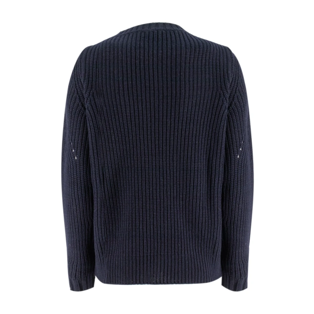 Le Tricot Perugia Klassieke Gebreide Trui Blue Dames