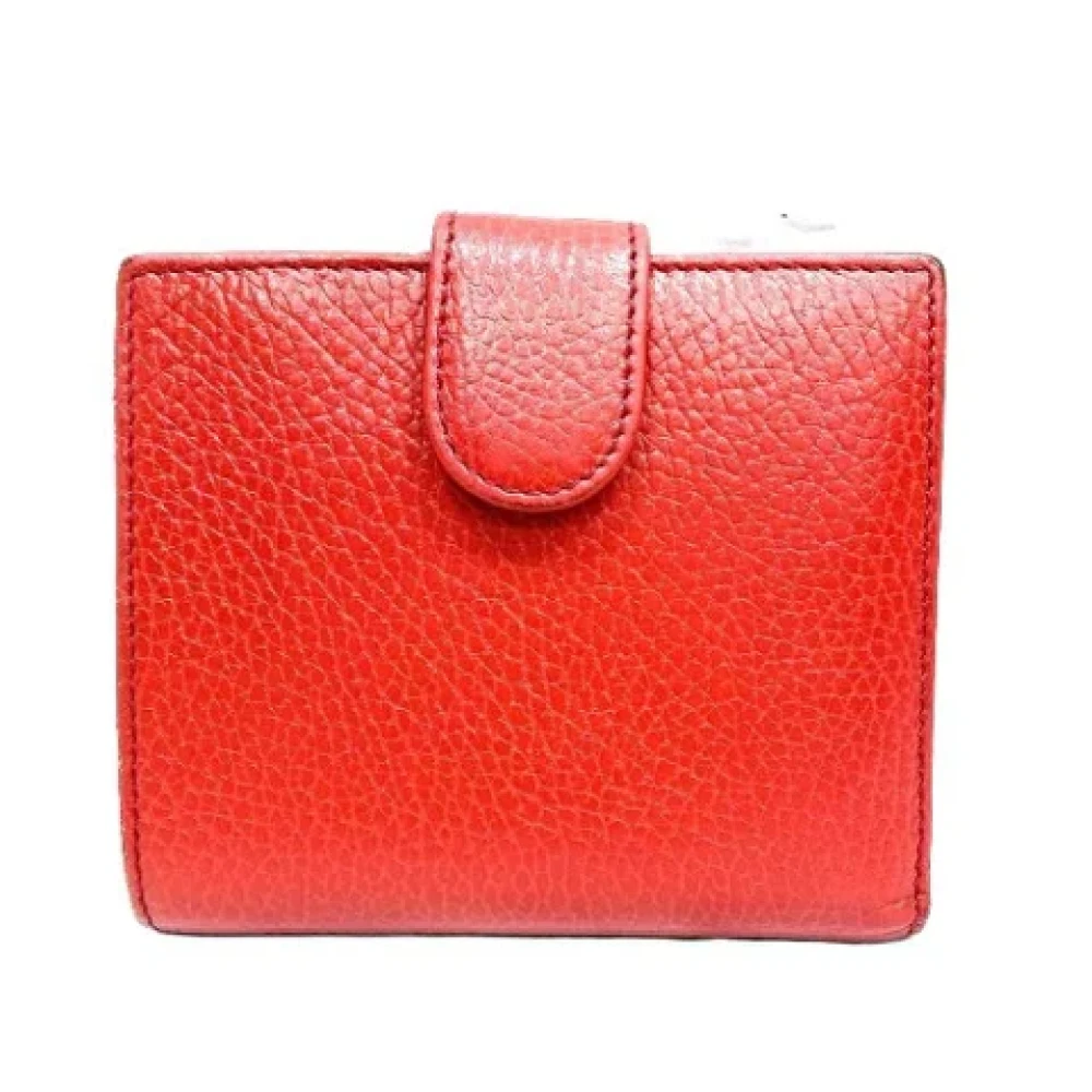 Gucci Vintage Pre-owned Leather wallets Red Dames