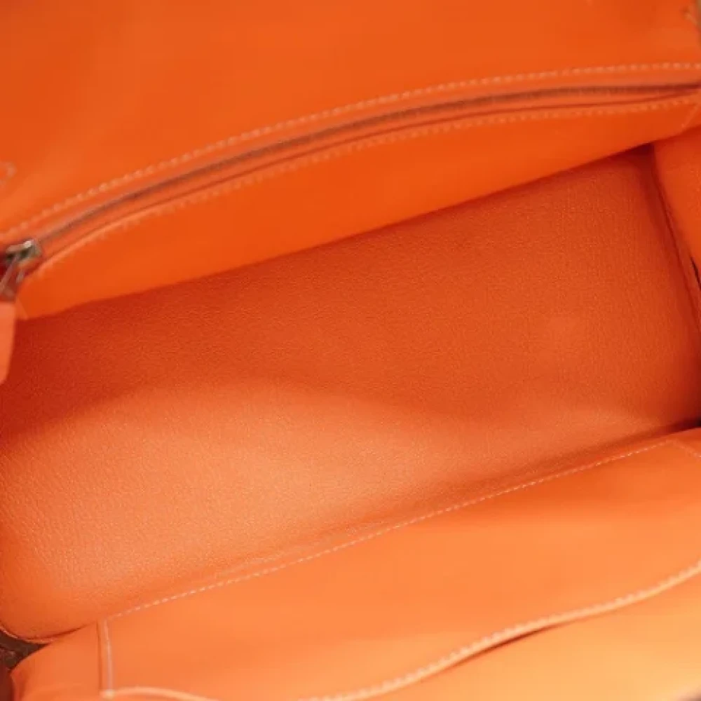 Hermès Vintage Pre-owned Leather hermes-bags Orange Dames
